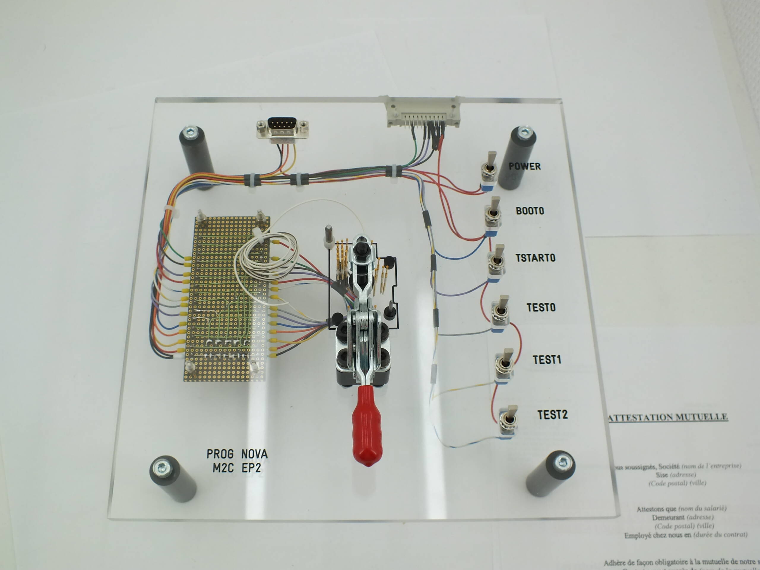 Réalisation d’un lit à clous pour test et debug de carte prototype
